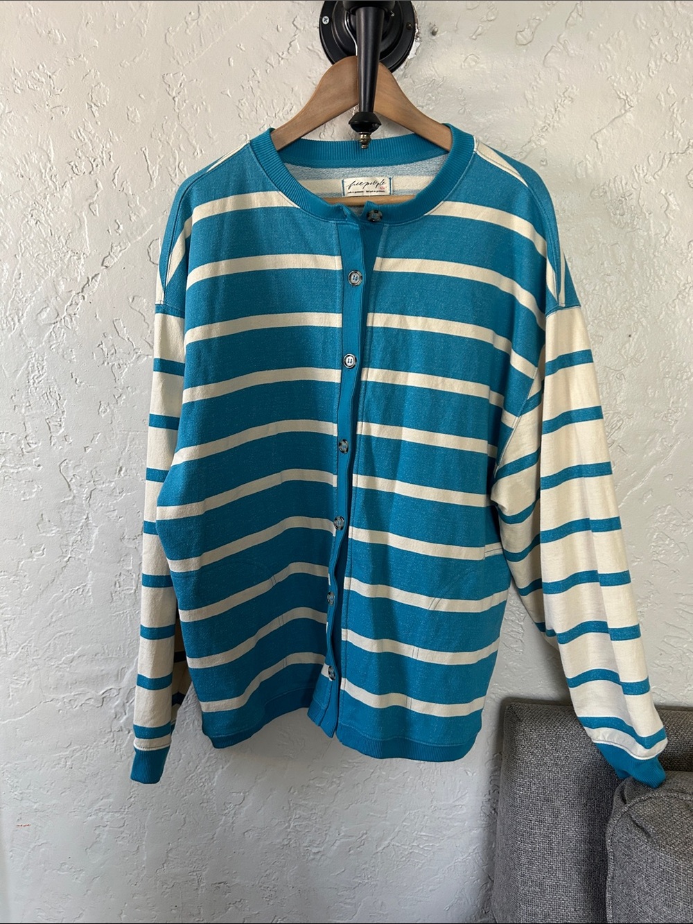 Free People Classic Striped Cardigan